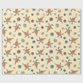 Modern Painted Goat Illustrations and Polka Dots Geschenkpapier (Flach)