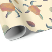 Modern Painted Goat Illustrations and Polka Dots Geschenkpapier (Rolleneckpunkt)