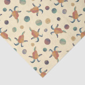 Modern Painted Goat Illustrations and Polka Dots Seidenpapier (Ausschnitt)