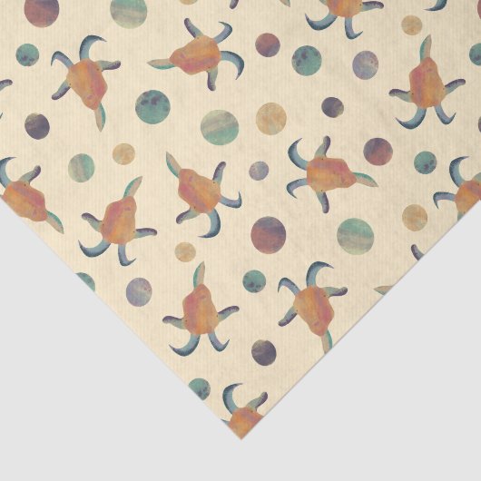 Modern Painted Goat Illustrations and Polka Dots Seidenpapier (Ausschnitt)