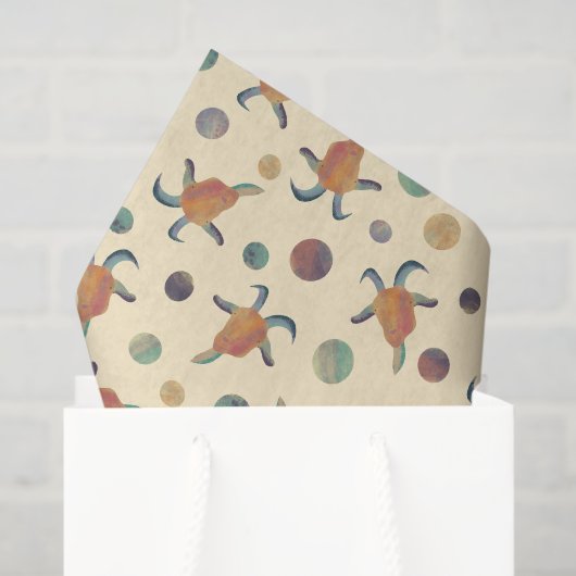 Modern Painted Goat Illustrations and Polka Dots Seidenpapier (Geschenktüte)