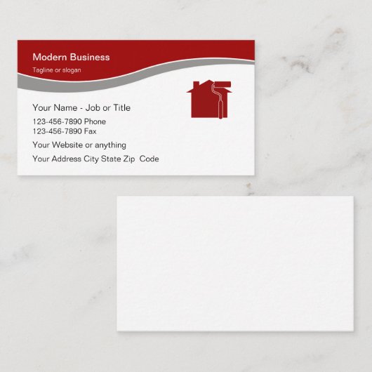 Modern Painter Best Visitenkarte (Vorne/Hinten)