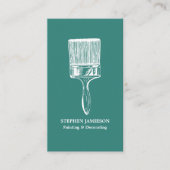 Modern Painter & Decorator Green and White Visitenkarte (Vorderseite)