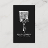 Modern Painter & Decorator Minimal Black White Visitenkarte (Vorderseite)