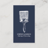 Modern Painter & Decorator Navy Blue and White Visitenkarte (Vorderseite)