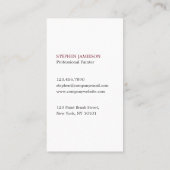 Modern Painter & Decorator Red and White Simple Visitenkarte (Rückseite)