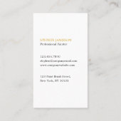 Modern Painter & Decorator Yellow and White  Visitenkarte (Rückseite)