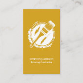 Modern Painter & Decorator Yellow and White  Visitenkarte (Vorderseite)