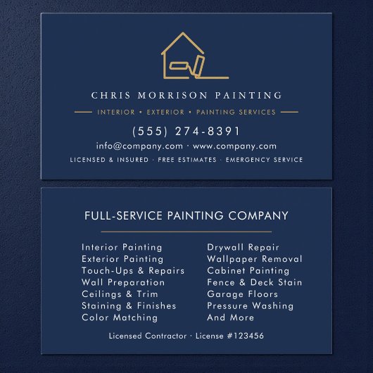 Modern Painter Painting Company Business Card Visitenkarte