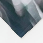 Modern Painting Black White Silver and Red Roses Fleecedecke (Ecke)