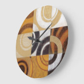 Modern Painting with Circular Patterns Große Wanduhr (Winkel)