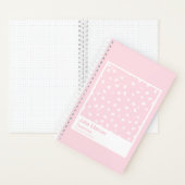 Modern Pale Pink Floral Pattern Swatch Small Notizblock (Innen)