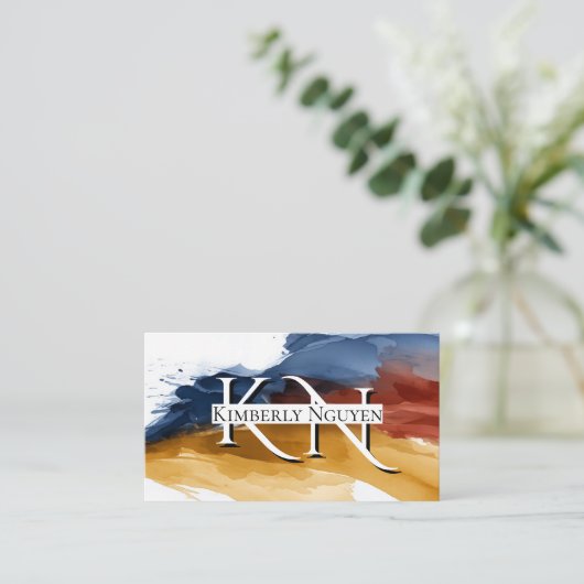 Modern Palette Visitenkarte (Stehend Vorderseite)