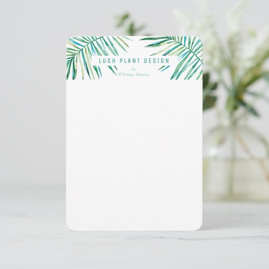 MODERN PALM LEAF LOGO Grün des botanischen Lebens (Stehend Vorderseite)