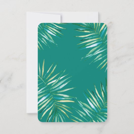 MODERN PALM LEAF LOGO Grün des botanischen Lebens (Rückseite)