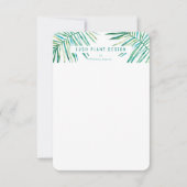 MODERN PALM LEAF LOGO Grün des botanischen Lebens (Vorderseite)