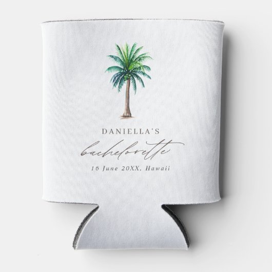 Modern Palm Tree Bachelorette Dosenkühler (Vorderseite)