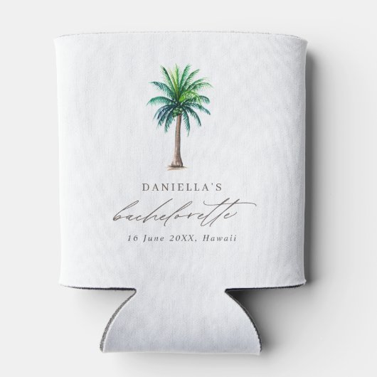 Modern Palm Tree Bachelorette Dosenkühler (Rückseite)