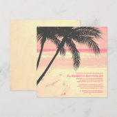 Modern Palm Tree Beach Bridal Einladungen (Vorne/Hinten)