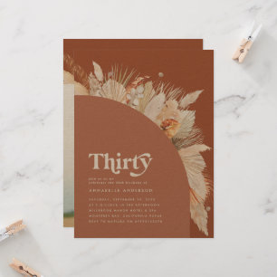 Modern pampas grass terracotta 30 birthday foto