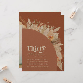 Modern pampas grass terracotta 30 birthday foto