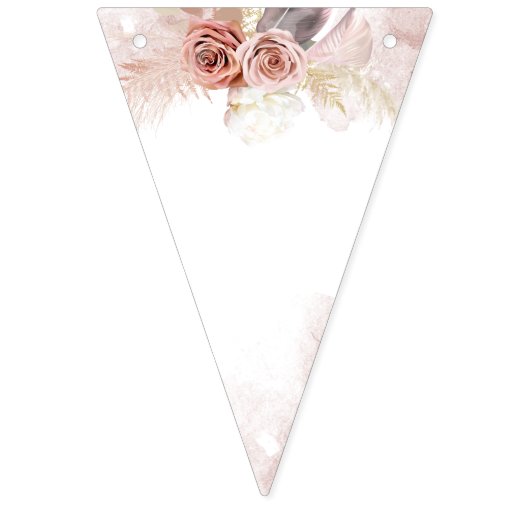 Modern Pampas Grass Terracotta Brautparty Wimpelkette (Erste Fahne)