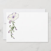 Modern Pansy Wedding Vielen Dank Dankeskarte (Rückseite)