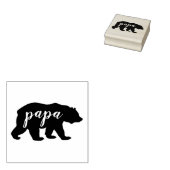 Modern Papa Bear Script Silhouette Gummistempel (Stempel)