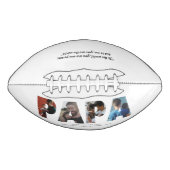 Modern PAPA Foto Collage Chic Happy Vatertag Football (Vorderseite)