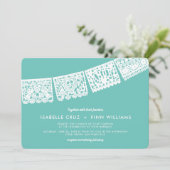 Modern Papafarbild Picado - Farbe + Foto | Hochzei Einladung (Stehend Vorderseite)