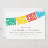 Modern Papel Picado | Einladung zur Hochzeit (Vorderseite)