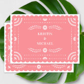 Modern Papel Picado Mexikanischer Hochzeitsempfang Einladung