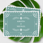 Modern Papel Picado Mexikanischer Hochzeitsempfang Einladung