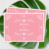 Modern Papel Picado Mexikanischer Hochzeitsempfang Einladung