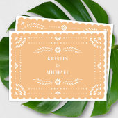 Modern Papel Picado Mexikanischer Hochzeitsempfang Einladung