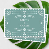 Modern Papel Picado Save the Date Einladung