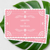 Modern Papel Picado Save the Date Einladung