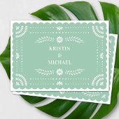 Modern Papel Picado Save the Date Einladung