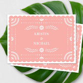 Modern Papel Picado Save the Date Einladung