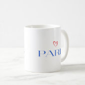 Modern Paris Frankreich Text Einzigartig Stilvoll Kaffeetasse (VorderseiteRechts)