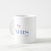 Modern Paris Frankreich Text Einzigartig Stilvoll Kaffeetasse (Vorderseite Links)