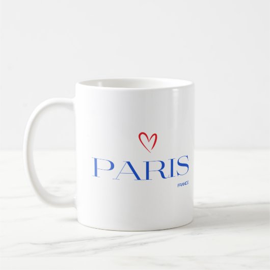Modern Paris Frankreich Text Einzigartig Stilvoll Kaffeetasse (Links)