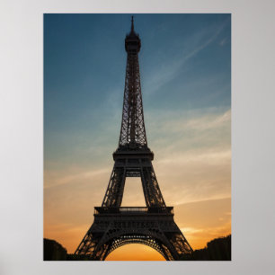 Modern Pariser Sunset Eiffel Tower Paris Französis Poster
