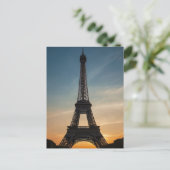Modern Pariser Sunset Eiffel Tower Paris Französis Postkarte (Stehend Vorderseite)