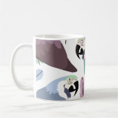 Modern Parrots Tropical Pattern  Kaffeetasse (Links)