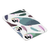 Modern Parrots Tropical Pattern  Magnet (Rechte Seite)
