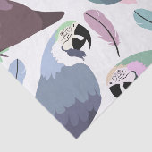Modern Parrots Tropical Pattern  Seidenpapier (Ausschnitt)