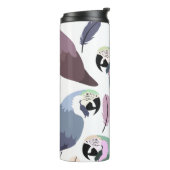 Modern Parrots Tropical Pattern Thermosbecher (Nach links gedreht)
