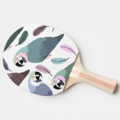 Modern Parrots Tropical Pattern  Tischtennis Schläger (Seitenansicht)