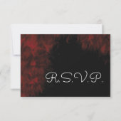 Modern Passionate Red 'n Black Wedding Design UAWG RSVP Karte (Vorderseite)